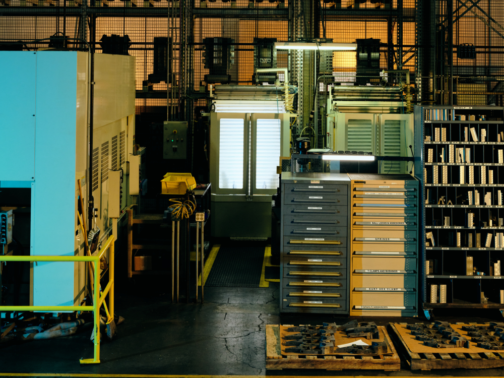 A neat and orderly workspace at QuadMetalworks displaying quality and care