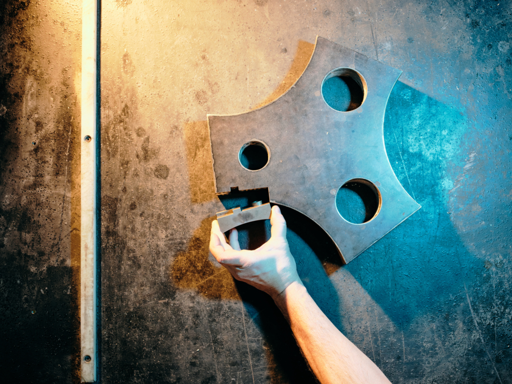 Custom shredder and hammer for industrial paper recycling produced by QuadMetalworks